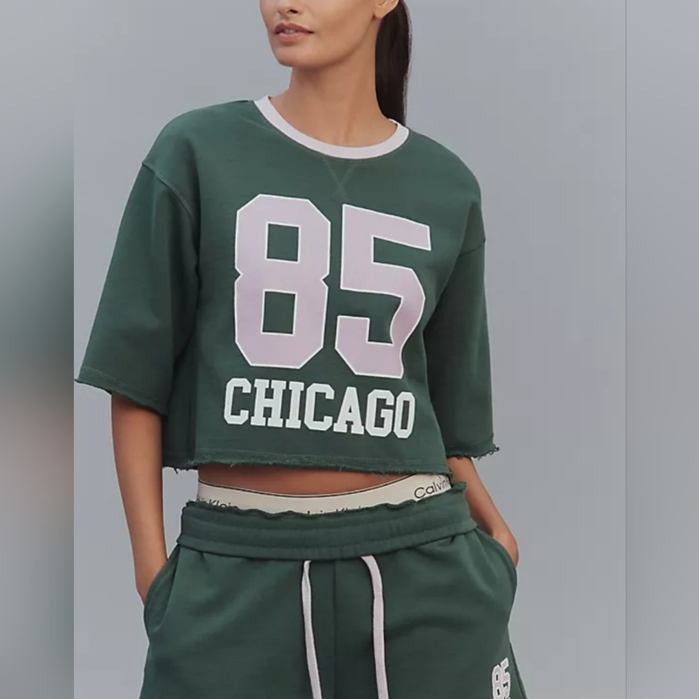 Anthropologie Daily Practice Jersey Crop Top Size S
